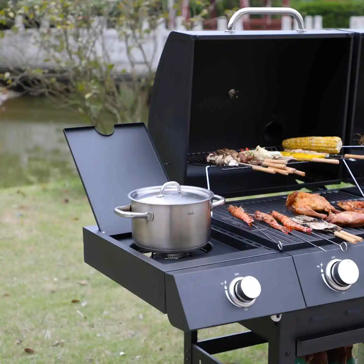 Parrillas de barbacoa a gas al aire libre