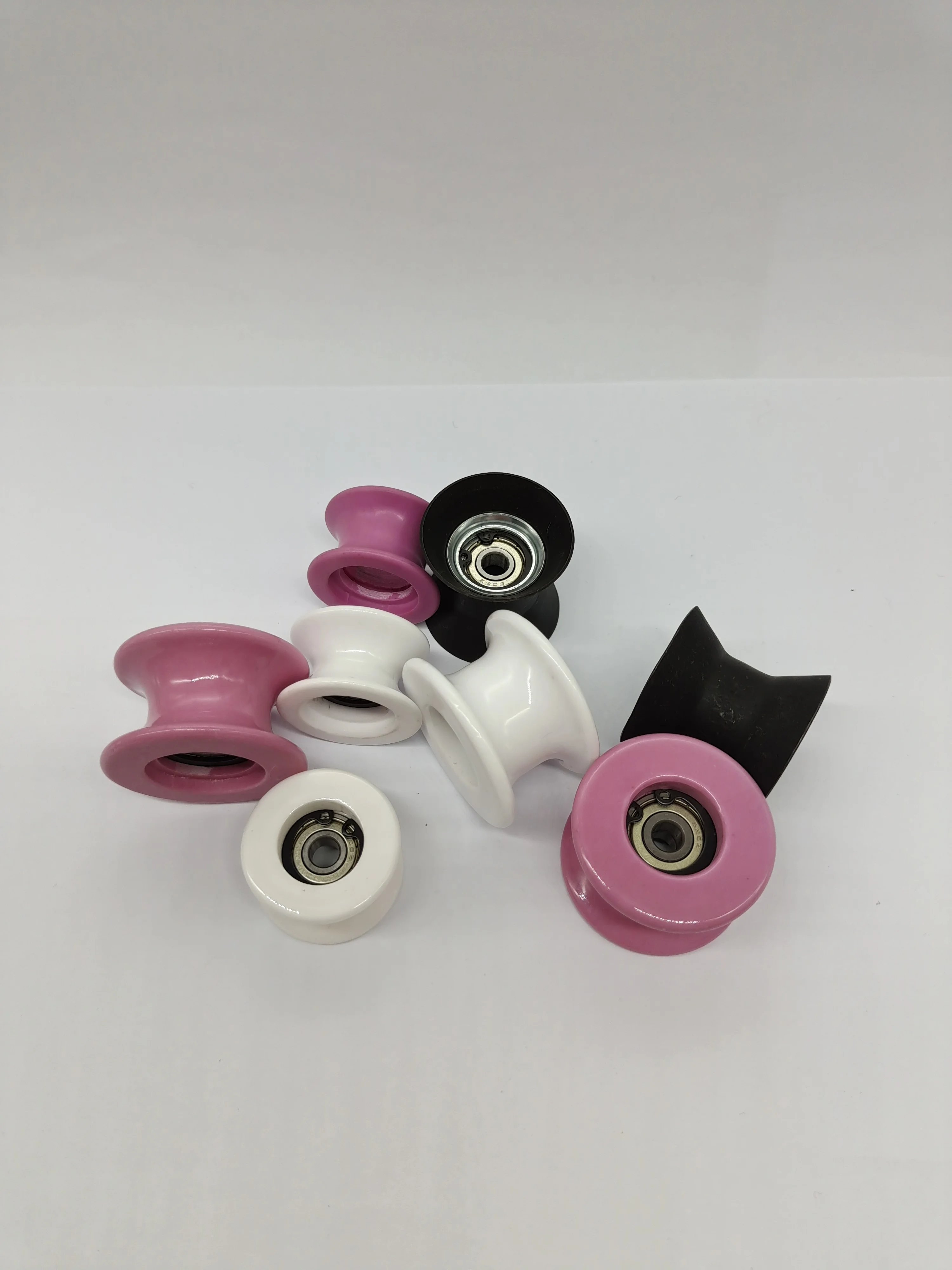 32mm Alumina Ceramic Wire Cable Guides , Pulley Ceramic Wire Rollers