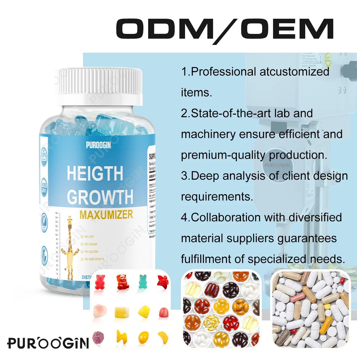 OEM Private Label Vitamin Gummies for Bone Health Support for Kids Adults