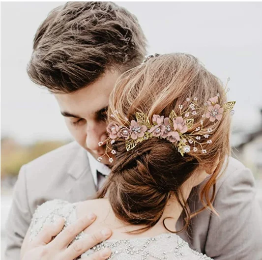 Расческа для свадебных волос, свадебные украшения, аксессуары, пара-эль-Кабельо