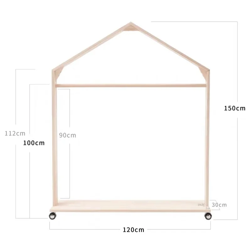 Многофункциональная деревянная вешалка для одежды в детскую