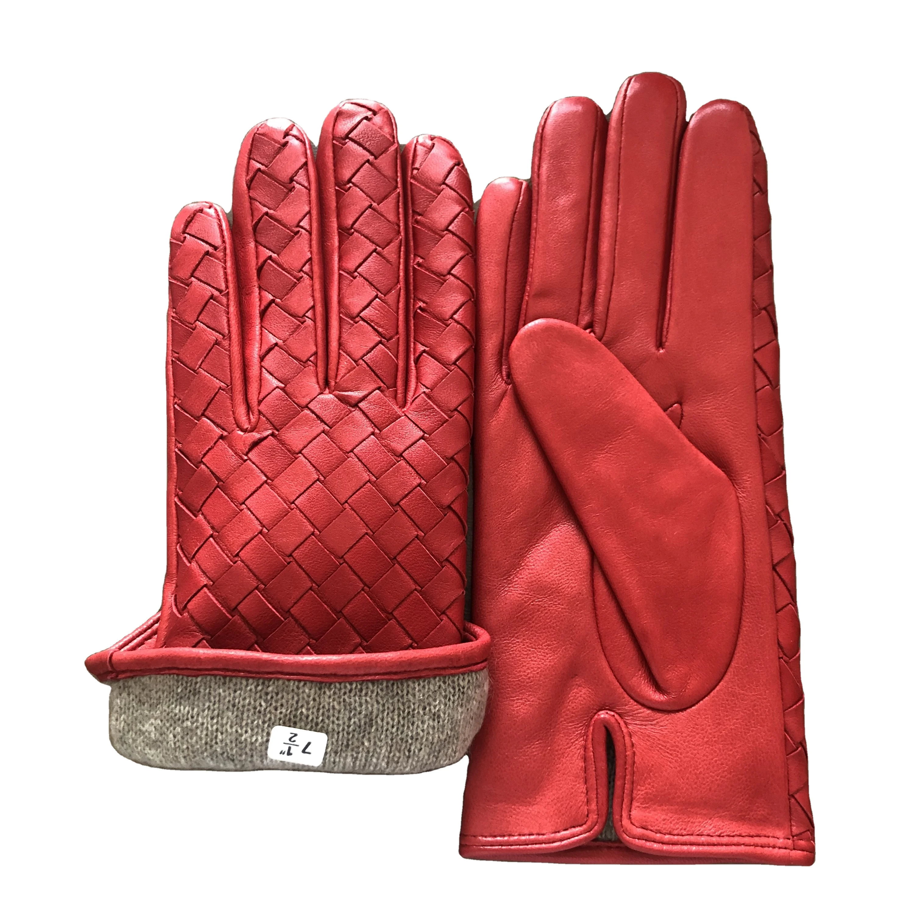 2024 женские перчатки из овчины модные без пальцев