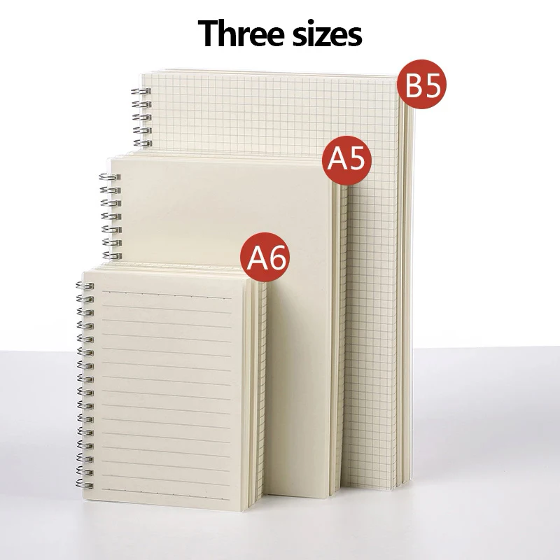 A5 A6 B5 Notebook Spiral Book Coil Planner Agenda for Office Stationery To-Do Lined Blank Grid Paper Journal Diary Sketchbook