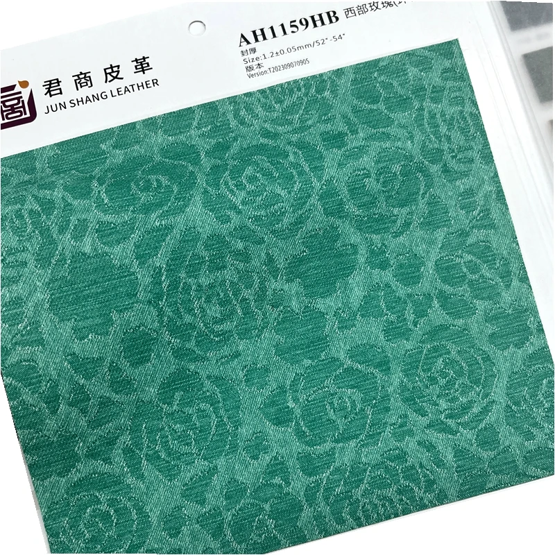 Embossed  Flower  Synthetic Vinyl Semi Pu Leather Fabric Flower Faux Leather for Handbag and Upholstery