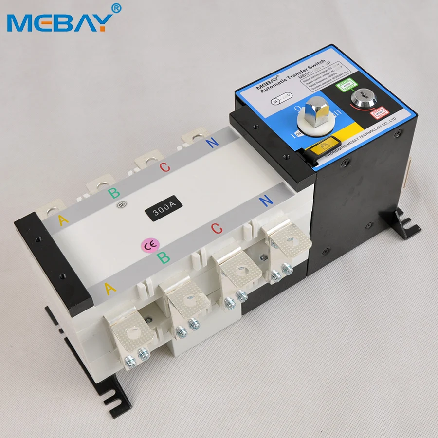MEBAY ATS Automatic Changeover Switch Intelligent Generator Ats Switch 4P 100A 160A 300A 400A 630A