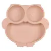 Plato de silicona rosa claro