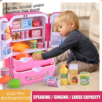 ROBOTIME - Refrigerador de madera de juguete, para niños pequeños y grandes, con máquina de hielo y alimentos, juego de cocina de simulación para mayores de 3 años ROBOTIME - Refrigerador de madera de juguete, para niños pequeños y grandes, con máquina de hielo y alimentos, juego de cocina de simulación para mayores de 3 años