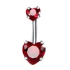 Titanium color + red love stone