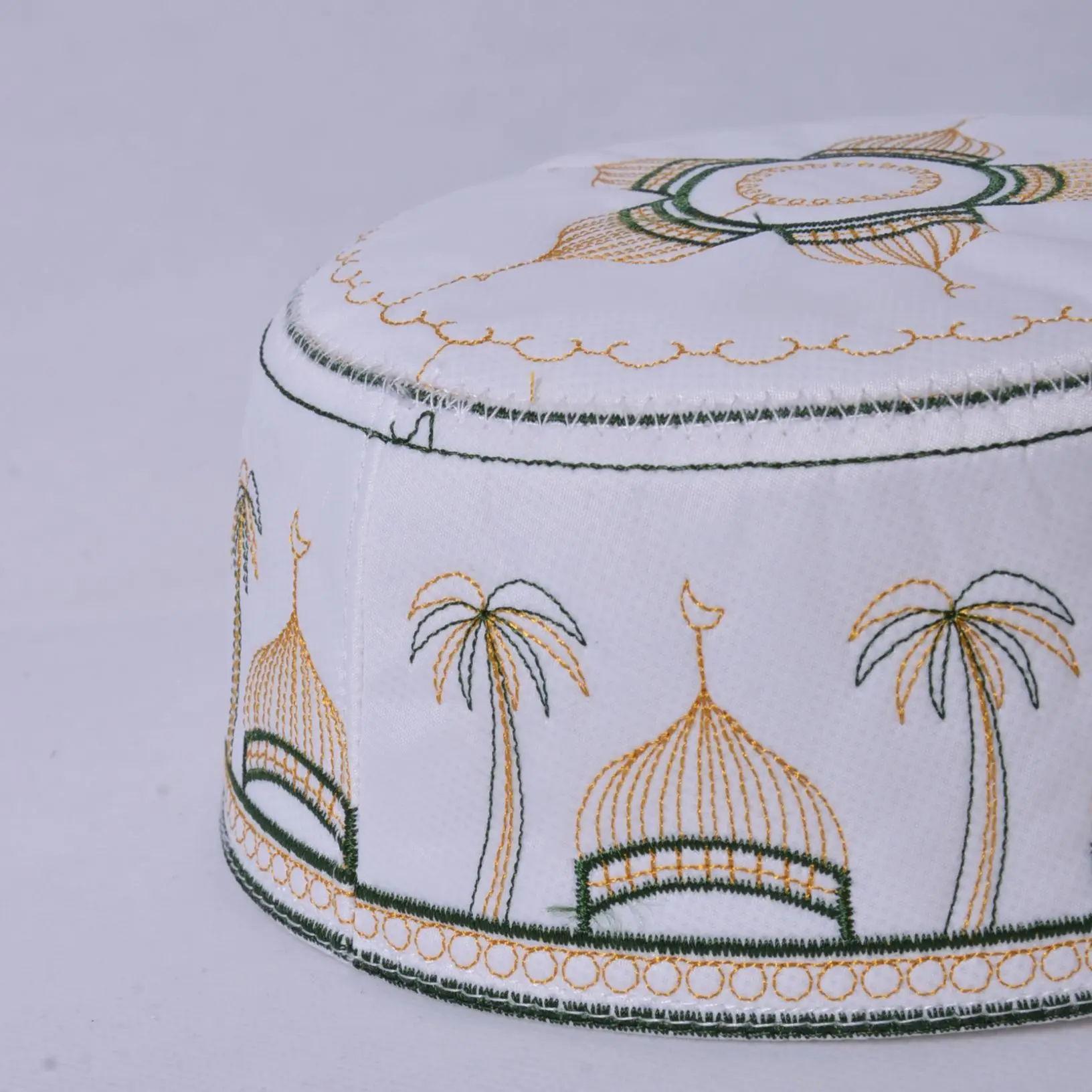 Белая мусульманская молитвенная шапка Kufi, Омани, намаз, топи, мусульманская шапка