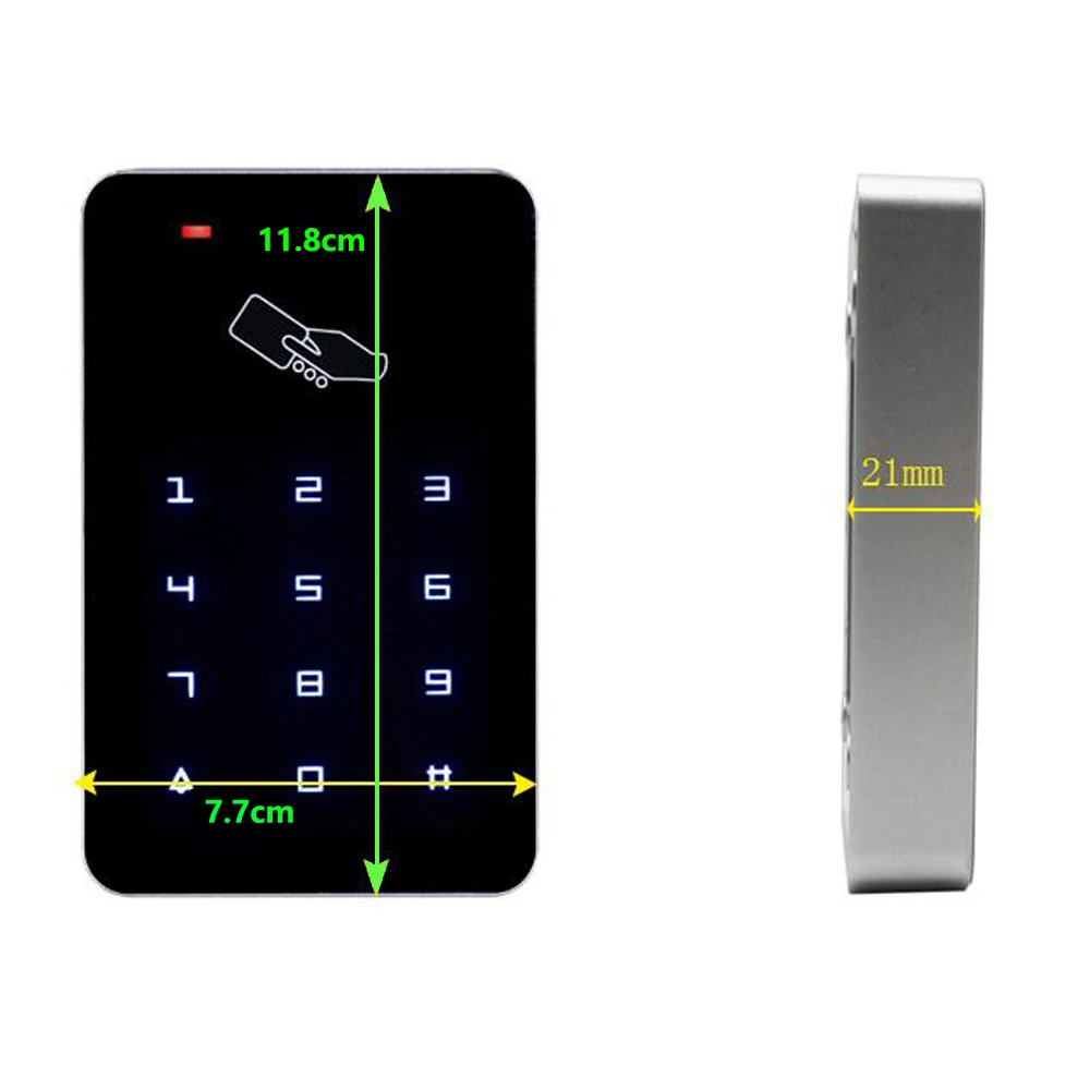 125KHZ Proximity Door Entry Access Controller RFID Touch Scree Keypad Reader Standalone Access Control System