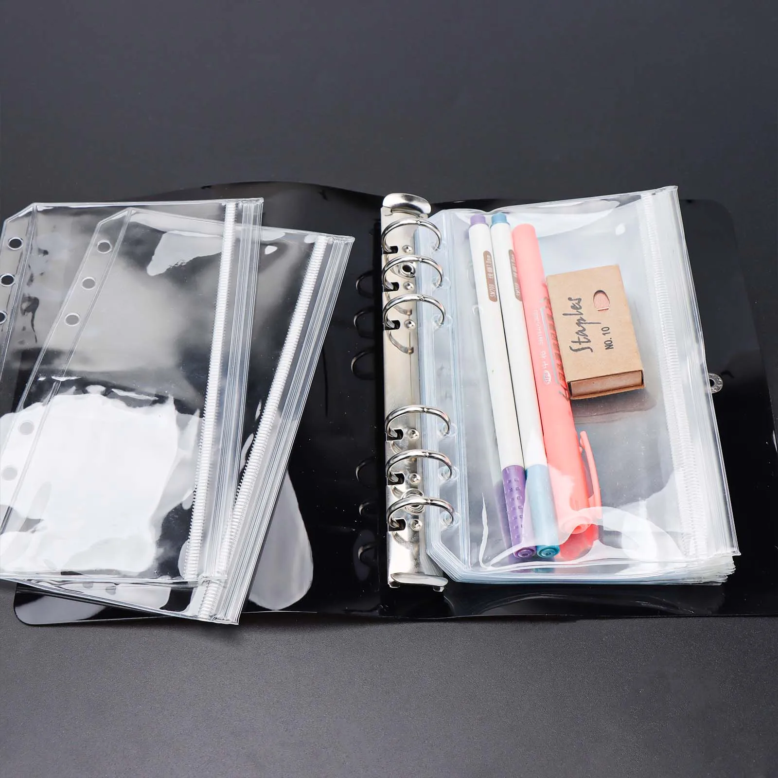 A8 A7 A6 A5 Binder Pockets Ziplock Loose Leaf Single Pocket Clear Card Protector Side Loading Waterproof Cash Envelopes A8 A7 A6 A5 Binder Pockets Ziplock Loose Leaf Single Pocket Clear Card Protector Side Loading Waterproof Cash Envelopes