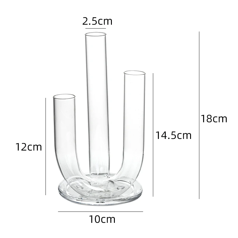 Customized Colors New Glass Test Tube Vase Art Deco Design Style for Tabletop Use