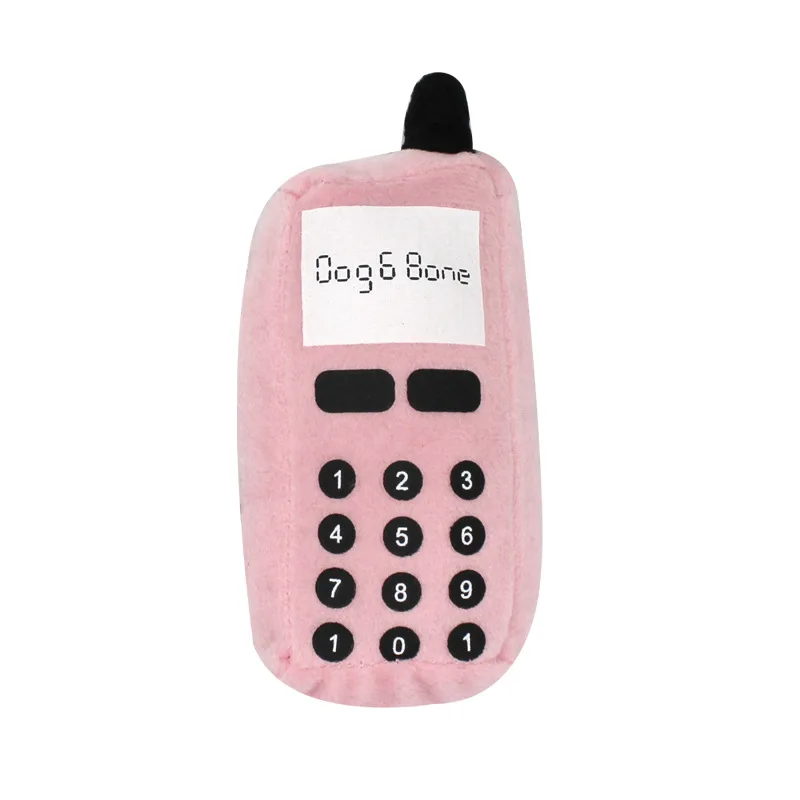 RTS Mobile Phone Shape Pet Sound Toy Plush Dog Chew Toy Puppy Kitten Teeth Cleaner Toothbrush Soft Pet Molar Dog Training Toys