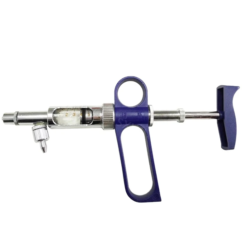 WANJIA Factory 5ml Automatic Veterinary Syringe Vaccine Injector for Poultry Pigeon Livestock Small Dose Animal and Farming