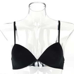 Custom Design Sexy Thin Triangular Cup Sleep Bra Girl Solid Color Comfortable Soft Push-up Bra