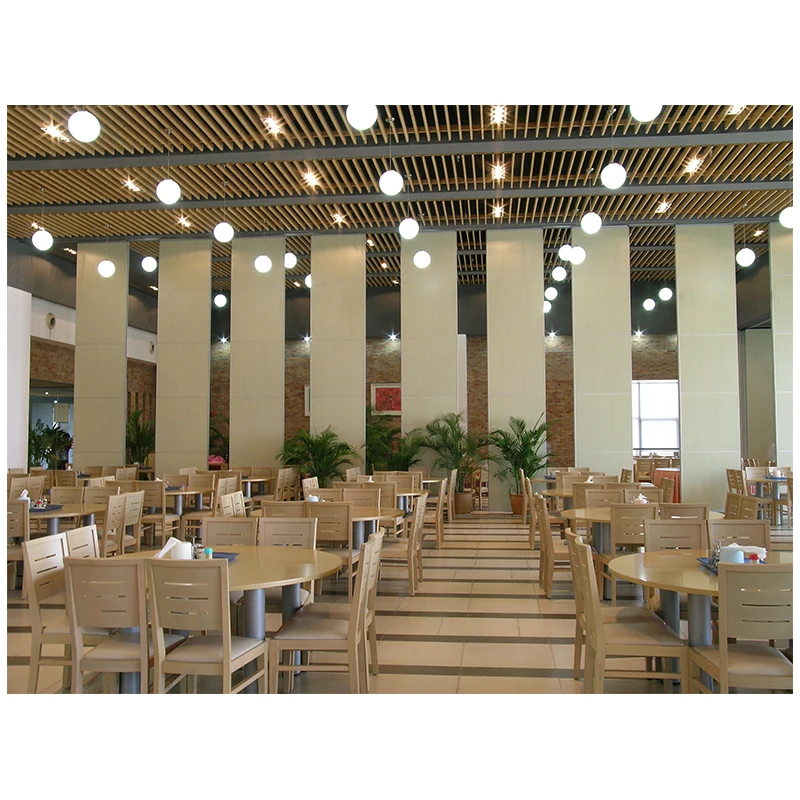 Latest Design Aluminium Frame Sliding Folding Wooden Banquet Hall Soundproof Movable Partition Wall
