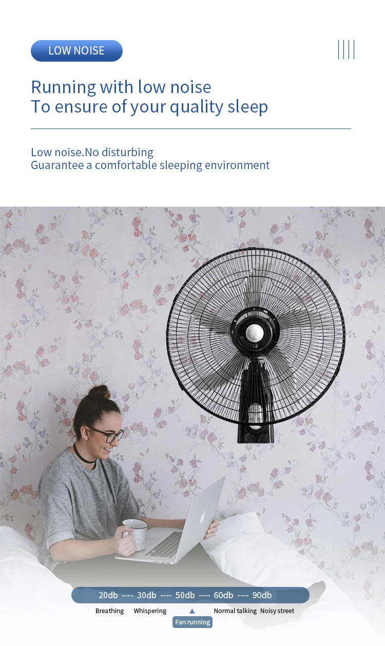 Wall Mounted Fan, Electric, Metal - detail 8