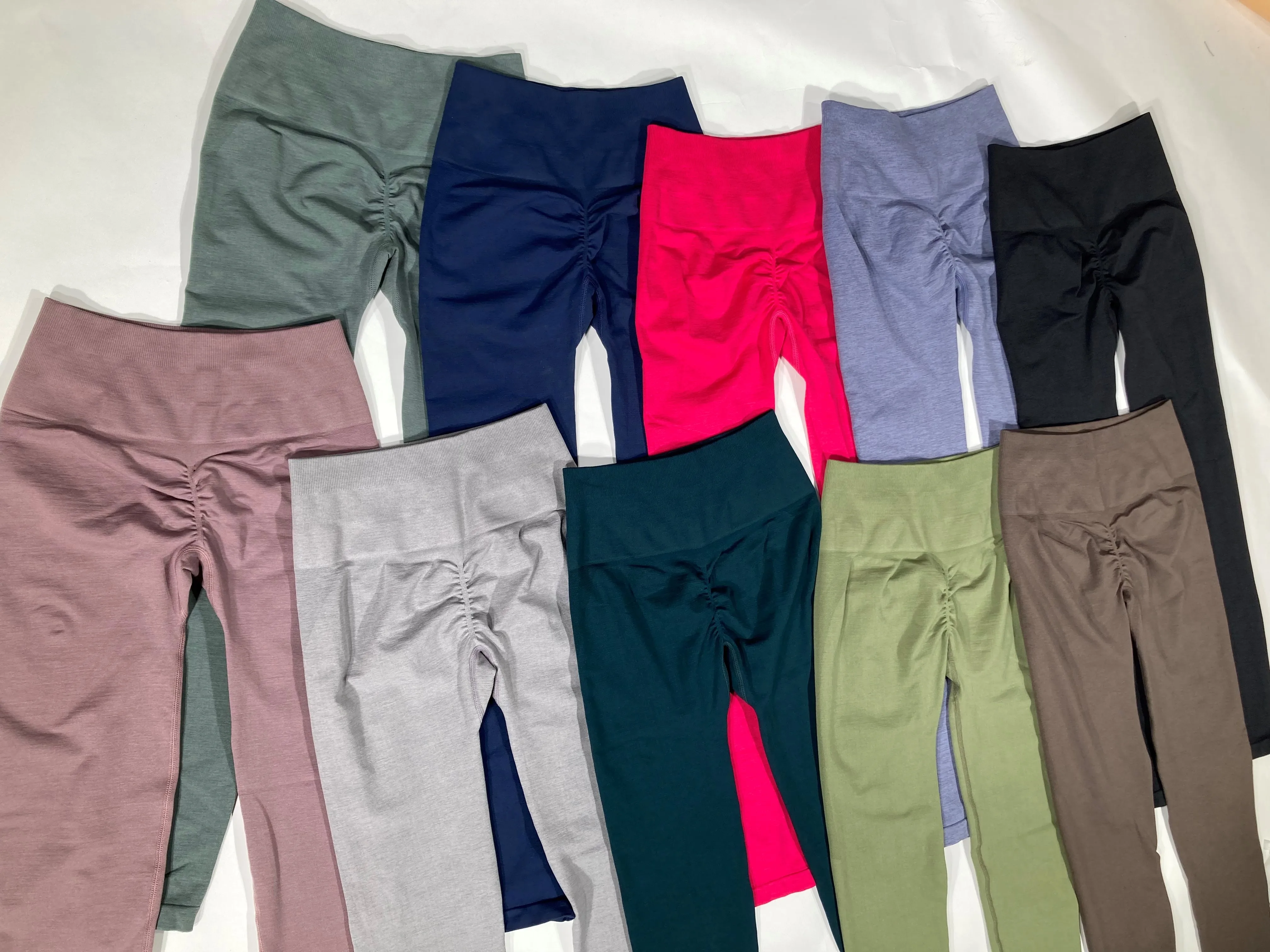Custom Fitness Ladies Training Compression Push up Sports Pants Gym High Waist Workout Tights Scrunch Butt Women Yoga Leggings