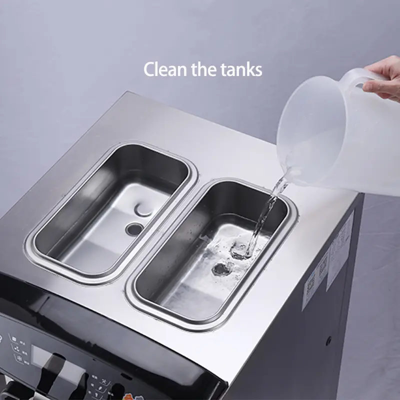 Профессиональная коммерческая машина для производства мягкого мороженого с 3 различными