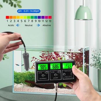 Misuratore Qualit&agrave; Acqua 7 In 1: EC/TDS/CF/pH/ORP/Umidit&agrave;/Temperatura - Nuovo