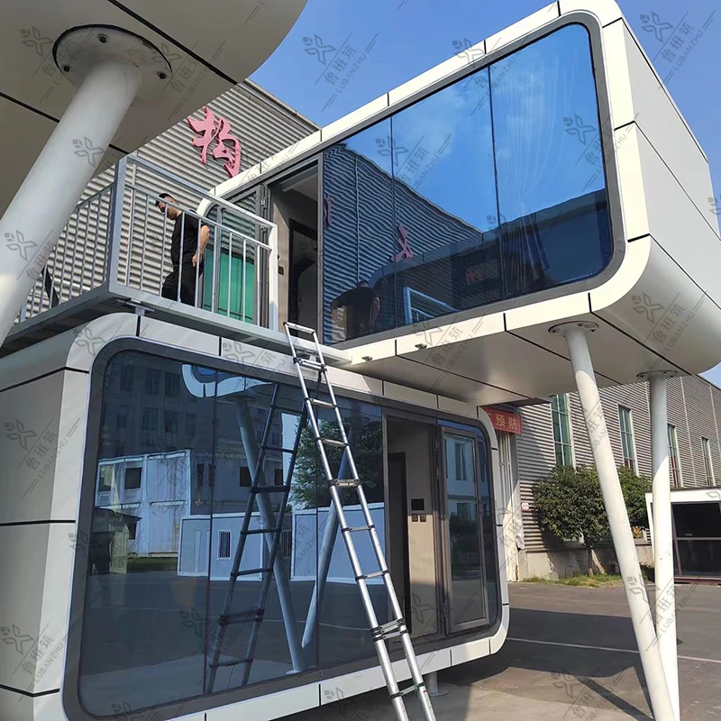 Customized Space Capsule Container Mobile Room Villa Prefab Mobile Modular Home Container 2 Floors