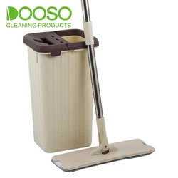 Новый трендовый продукт автоматическая Швабра для мытья пола с ведром коммерческая из микрофибры без