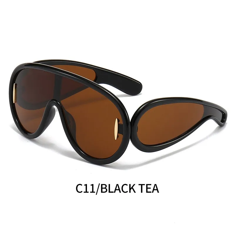 New Designer Cheater Glasses Trend Square Frame Glasses Personality Large Frame Sunglasses Women