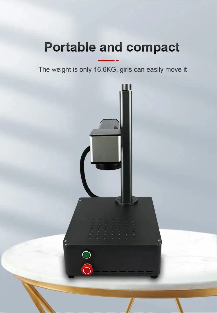 Table 20W 30W 50W Raycus Fiber Laser Marking Machine for Metal Plastic Pvc