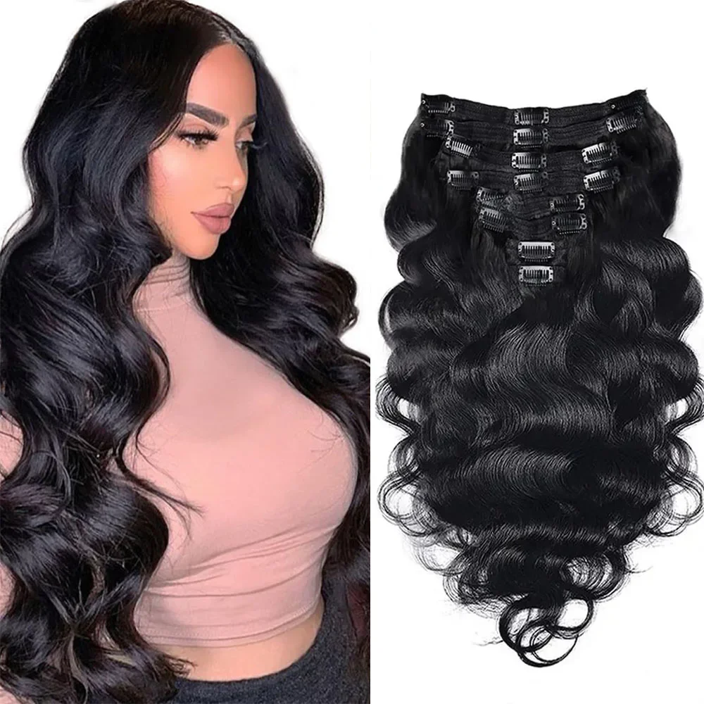 Body Wave Clip In Echthaar Extensions Set Echthaarsträhnen_voghion.com