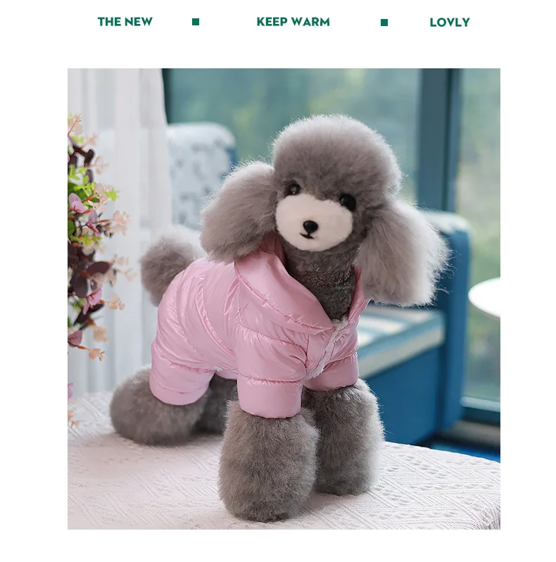 Best Selling Luxury Pet Clothes Dog Coats Wholesale 7 Colors Winter Thick Warm Windproof Pet Jacket For Puppy Teddy P