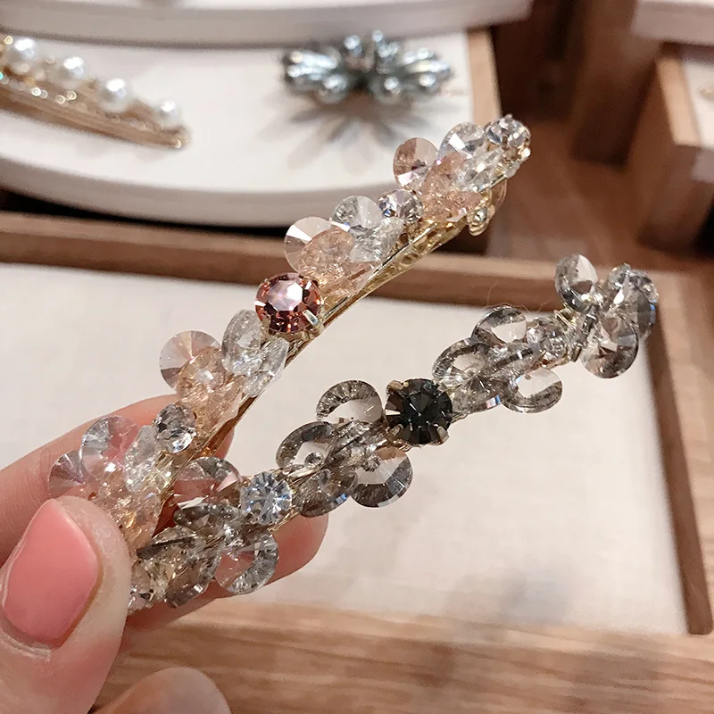 Korean Luxury Crystal Hair Clip Factory - Ponytail Half Set display picture 3
