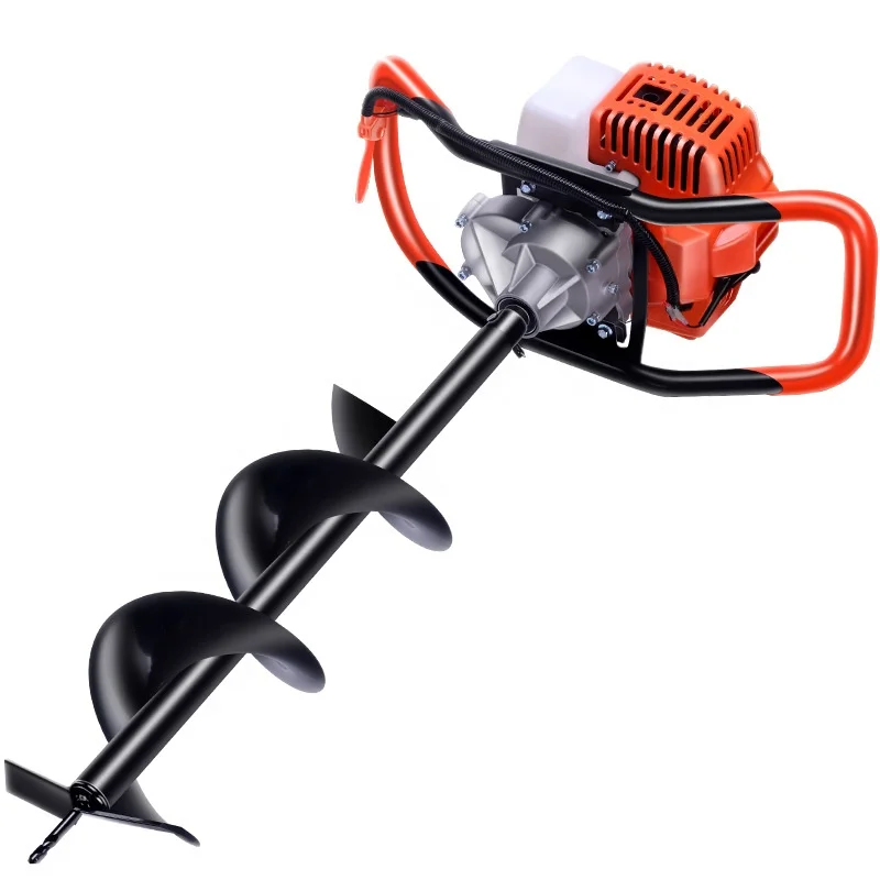 Handheld Digging Machine Hand Push Earth Auger Drill Post Hole Diggers