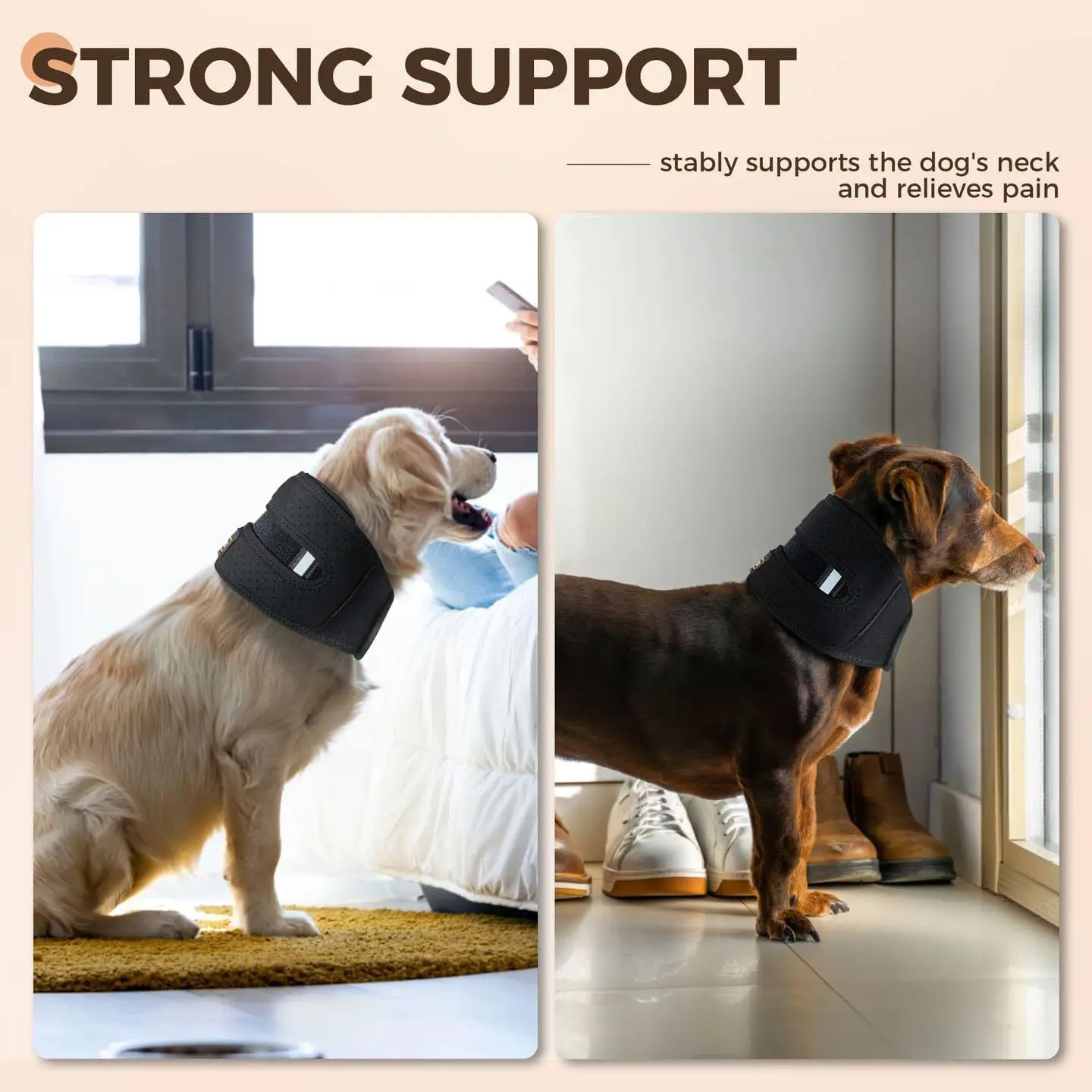 Dog Cervical Collar Neck Brace Supports Cervical Vertebral Sprains Instability Help Dogs Recover From Cervical Sprains