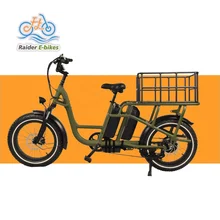 Raider long fat tire bike 1000W52V20AH UL2271-certified Battery frame Multifunctional special-shaped  Dual battery cargo bike