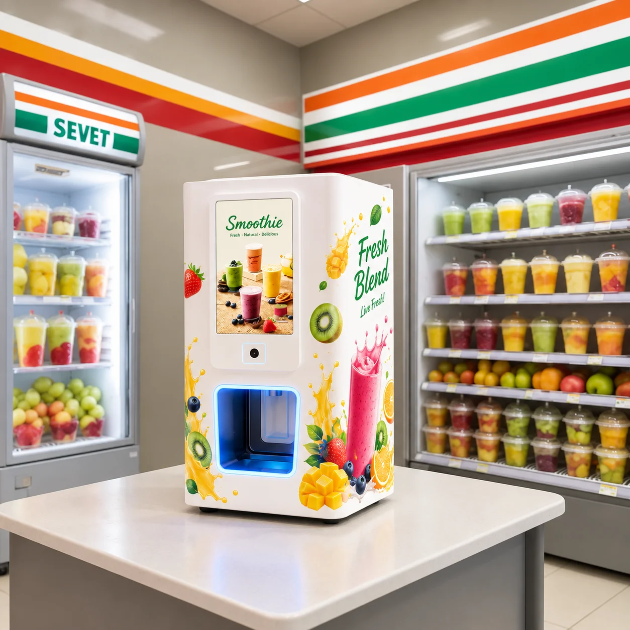 New Frozen Food Product Blender Vending Machine Supplier Smart for Convenience Store Smoothie Maker Vending Machine