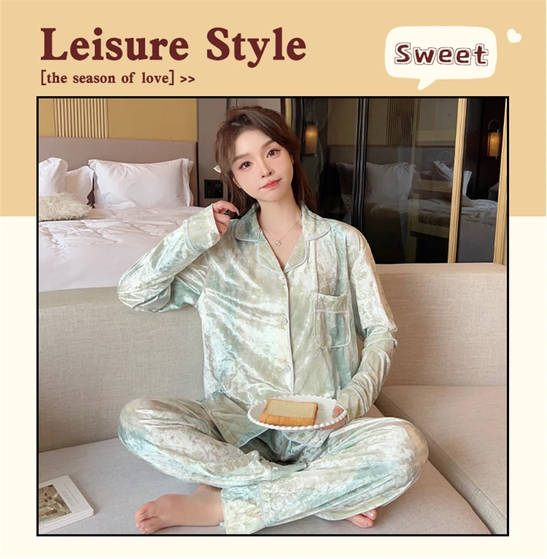 Luxury Quality Pleuche Women's Sleepwear Autumn And Winter Cardigan ...
