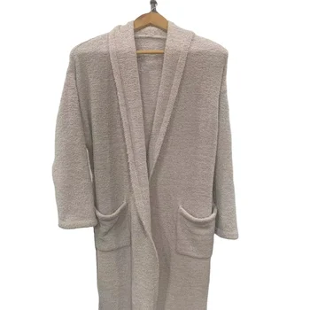 High Quality Super Soft Fluffy Homewear Sleep Pajama for Women feather yarn polyester Bath Robe OEM Spring four seasons