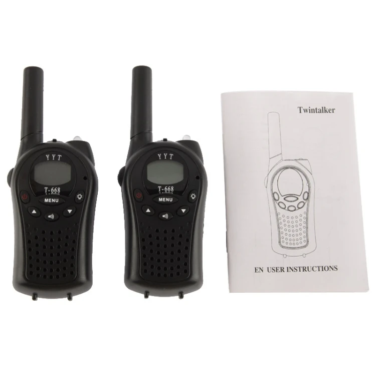 2 PCS T-668-470MHz 1.0インチLCD8/20/22CHSトランシーバーセット