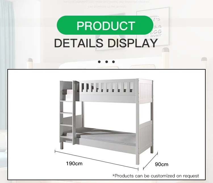 Factory Customized Solid Wood Bunk Beds Pine Bunk Bed With Ladder Buy