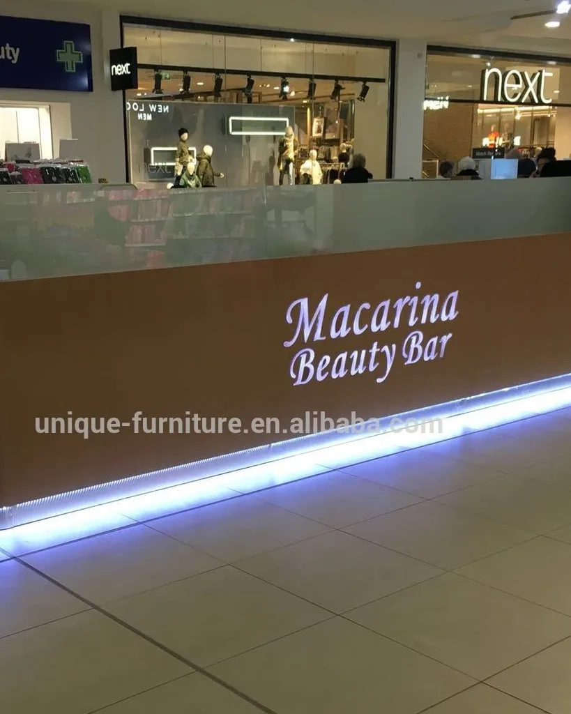 Creative beauty salon brow bar furniture & eyebrow threading kiosk for