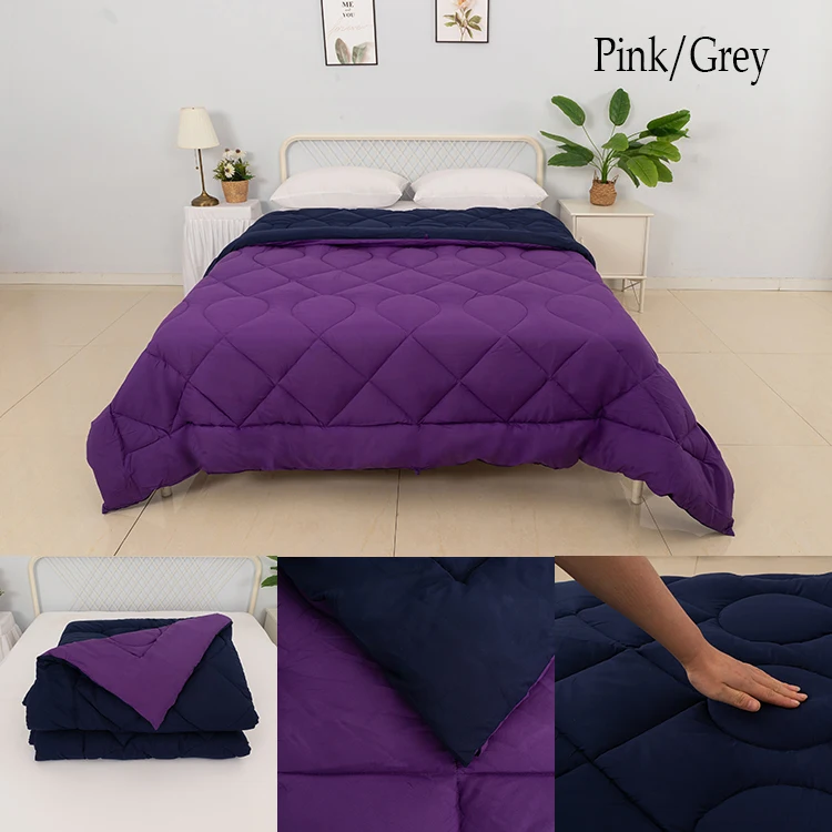 Wholesale Cheap Ab Double Sides Microfiber Quilted Soft Double Bed