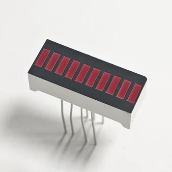 10 Segment LED Bar Graph Display Red Light High Brightness Level Display for Audio Equipment Power Meters Electronic Panels