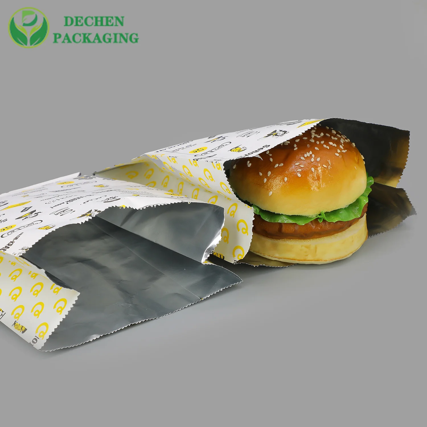 Bolsa de papel Doner Kebab Bolsas de papel de aluminio para perritos calientes