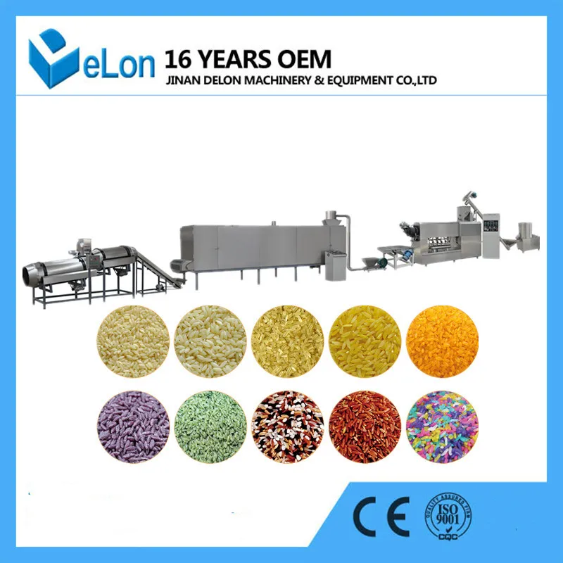 Full Automatic Extruder Artificial Rice Making Machine Nutritional Rice Machine