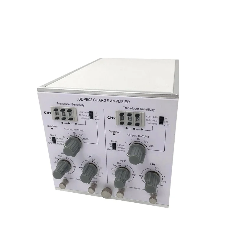 JSDPE02 Factory Price High Pass Filters Dual Channels Charge Amplifier For Vibration Sensor