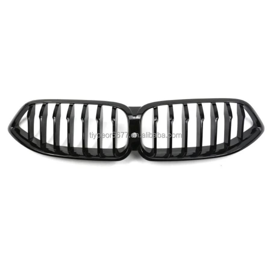 product tiypeor front kidney grille for bmw 8 series g15 2018   2022 sport competition grille full black single double line-7