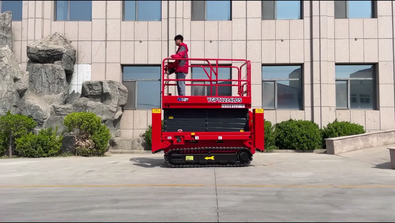 Scissor Lift Tire Foldable Electric Scaffolding Lift Platform Multip