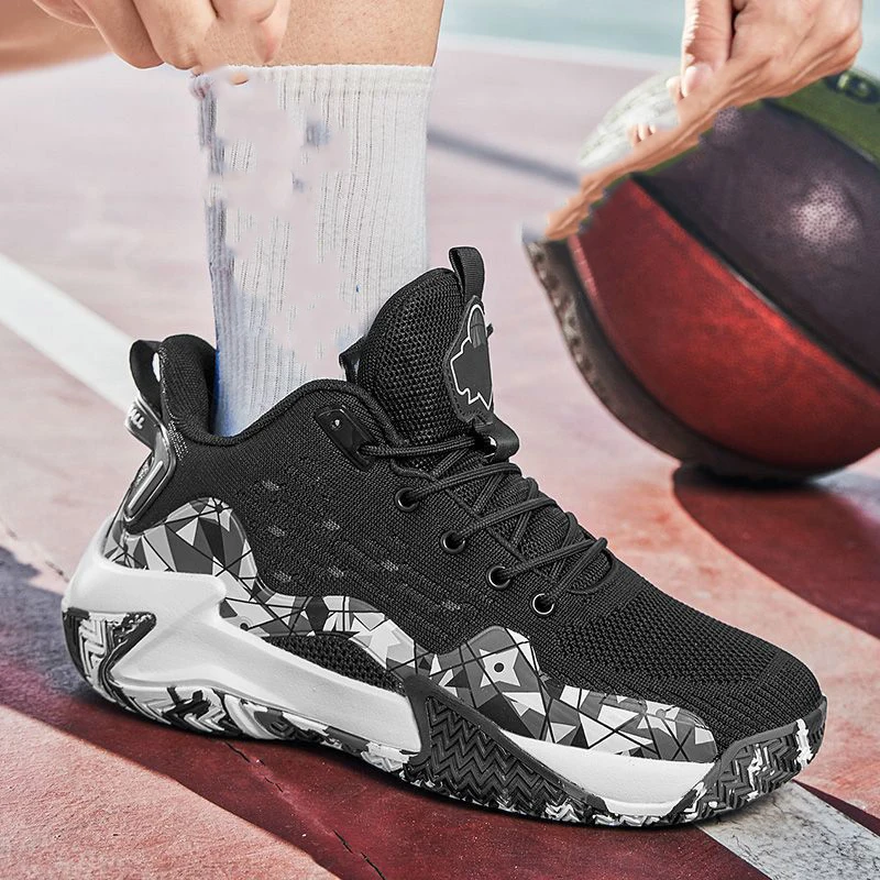 Flying mesh surface breathable basketball shoes new men's shoes lightweight fashion sports running shoes