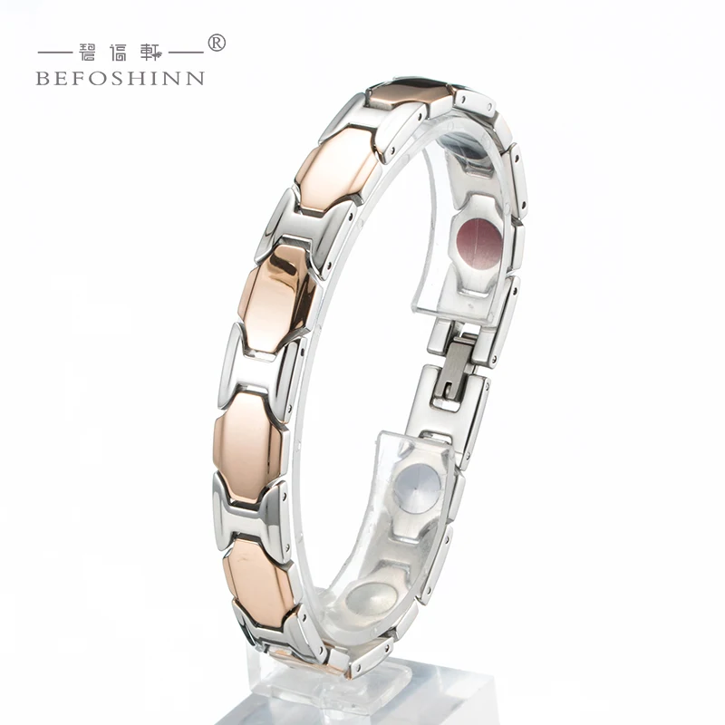 Высокое качество энергии био здоровье Магнитный целебный браслет позолоченные ювелирные изделия для мужчин