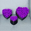 7 rose in scatola a forma di cuore